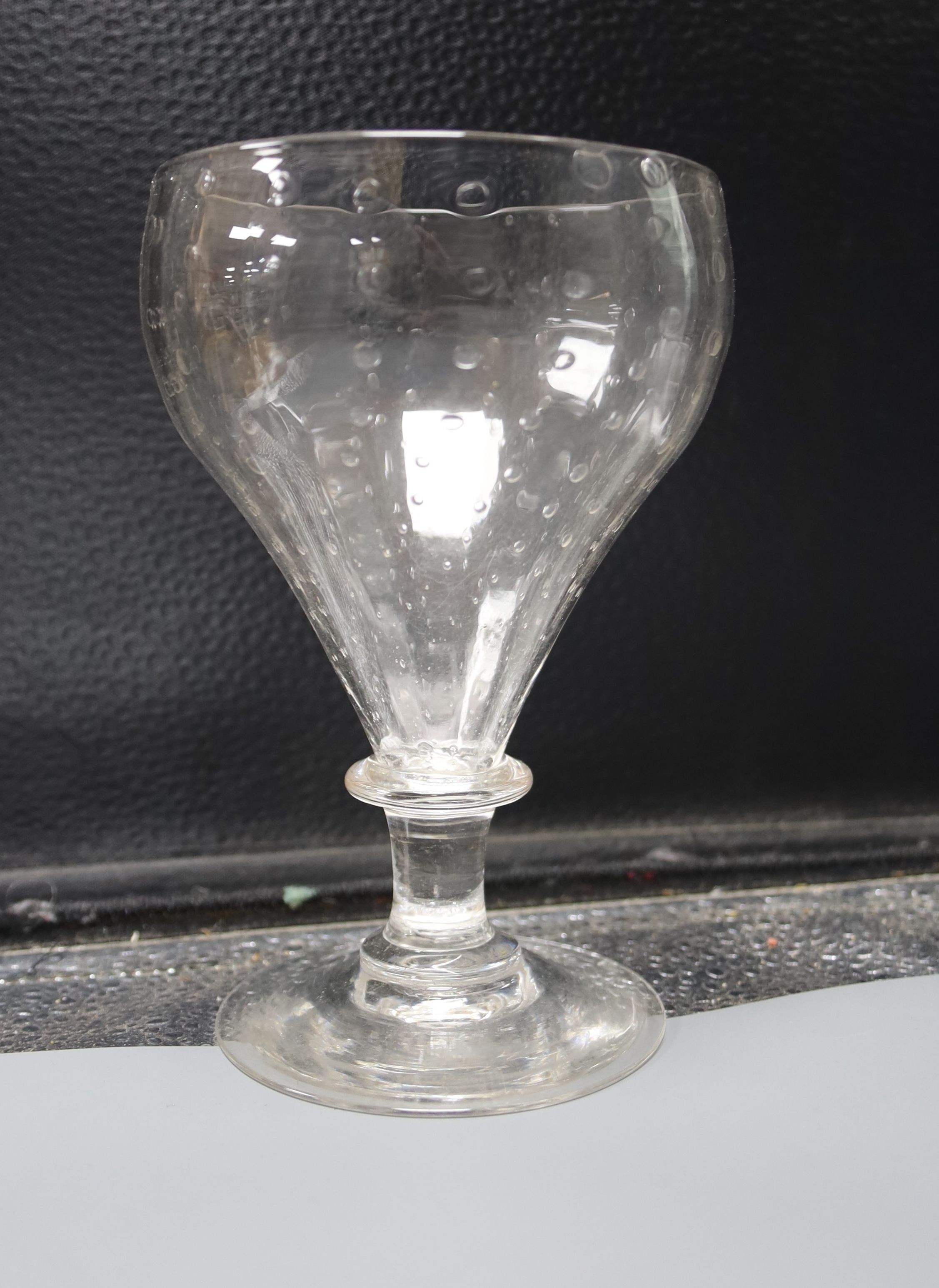 Six various glass rummers, 15.5cm